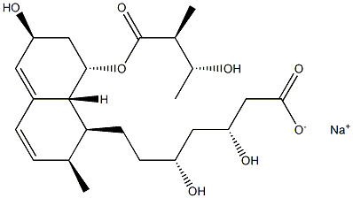 (R)-3''-羟基普伐他汀钠盐 结构式