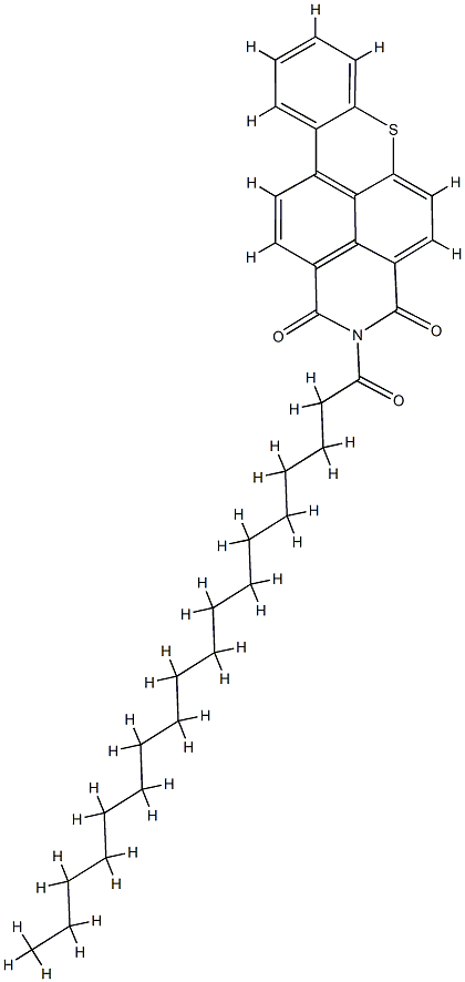 2-(1-Oxooctadecyl)-1H-thioxantheno[2,1,9-def]isoquinoline-1,3(2H)-dione 结构式