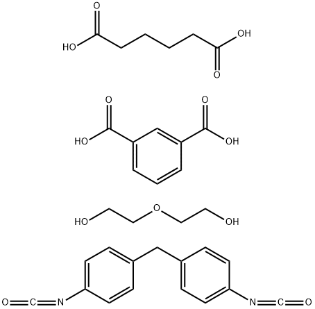 1,3-Benzenedicarboxylic acid, polymer with hexanedioic acid, 1,1-methylenebis4-isocyanatobenzene and 2,2-oxybisethanol 结构式