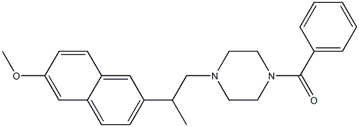 ((Benzoyl-4 piperazino)-2 methyl-1 ethyl)-2 methoxy-6 naphtalene [Fren ch] 结构式