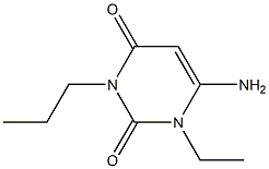 6-胺基-1-乙基-3-丙基-2,4(1H,3H)嘧啶二酮 结构式
