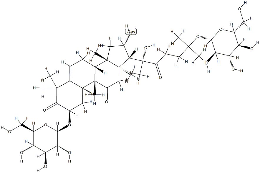 cucurbitacin R 2,25-diglucoside 结构式
