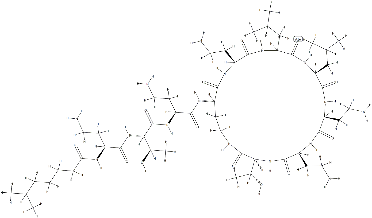 多粘菌素E2 结构式