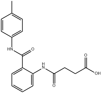 4-oxo-4-[2-(4-toluidinocarbonyl)anilino]butanoic acid 结构式