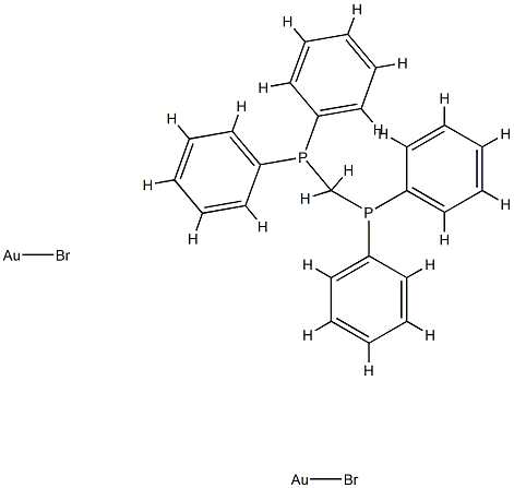 BIS(BROMOGOLD(I)) BIS(DIPHENYLPHOSPHINO)METHANE 结构式