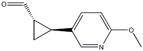 Cyclopropanecarboxaldehyde, 2-(6-methoxy-3-pyridinyl)-, (1R,2R)-rel- (9CI) 结构式