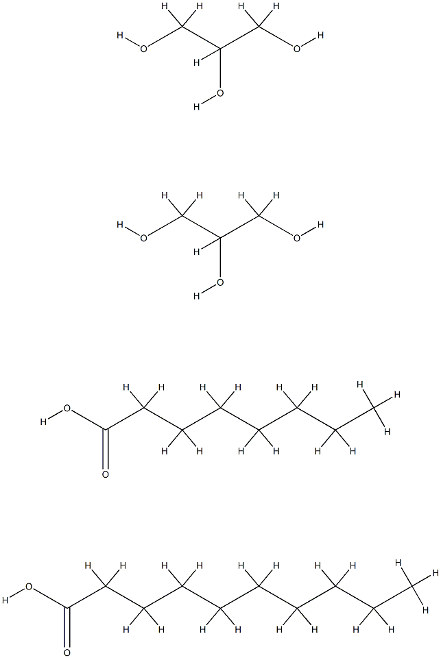 癸酸与辛酸和氧双(丙二醇)混合四酯 结构式