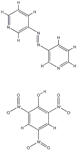 dipyridin-3-yldiazene, 2,4,6-trinitrophenol 结构式