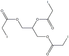 Tris(iodoacetic acid)propane-1,2,3-triyl ester 结构式