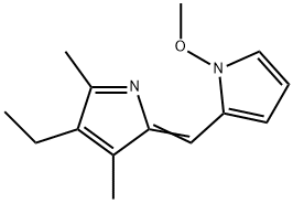 1H-Pyrrole,2-[(4-ethyl-3,5-dimethyl-2H-pyrrol-2-ylidene)methyl]-1-methoxy-(9CI) 结构式