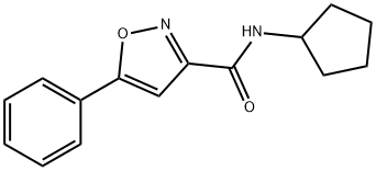 3-Isoxazolecarboxamide,N-cyclopentyl-5-phenyl-(9CI) 结构式