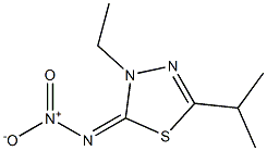 1,3,4-Thiadiazol-2(3H)-imine,3-ethyl-5-(1-methylethyl)-N-nitro-(9CI) 结构式