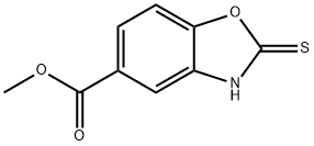 2-硫代-2,3-二氢苯并[D]恶唑-5-羧酸甲酯 结构式