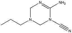 1,3,5-Triazin-2-amine,1-cyano-1,4,5,6-tetrahydro-5-propyl-(9CI) 结构式