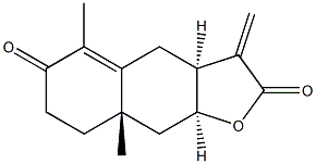 [3aS,(-)]-3aβ,7,8,8a,9,9aβ-Hexahydro-5,8aα-dimethyl-3-methylenenaphtho[2,3-b]furan-2,6(3H,4H)-dione 结构式