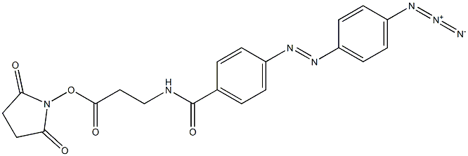 N-(4-(4-azidophenylazo)benzoyl)-3-aminopropyl-N'-oxysuccinimide ester 结构式