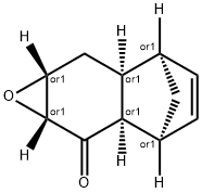 3,6-Methanonaphth[2,3-b]oxiren-2(1aH)-one,2a,3,6,6a,7,7a-hexahydro-,(1aR,2aR,3S,6R,6aS,7aR)-rel-(9CI) 结构式
