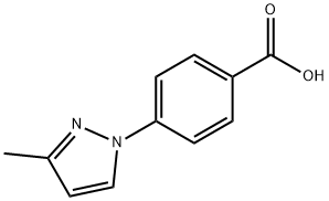 4-(3-甲基-1H-吡唑-1-基)苯酸 结构式