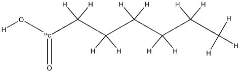 HEPTANOIC ACID-CARBOXY-14C 结构式