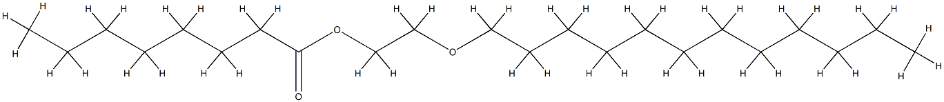 Α-(1-氧代辛基)-Ω-(十二烷基氧)-聚环氧乙烷 结构式