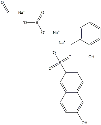 6-羟基-2-萘磺酸单钠盐与亚硫酸二钠、甲醛和甲基苯酚的聚合物 结构式