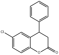 2H-1-Benzopyran-2-one, 6-chloro-3,4-dihydro-4-phenyl- 结构式