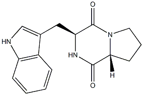 Cyclo(L-Trp-D-Pro-) 结构式