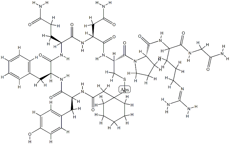 argipressin, beta-mercapto-beta,beta cyclopentamethylenepropionic acid(1)- 结构式