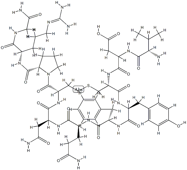 vasopressin, Val-Asp-Arg(8)- 结构式