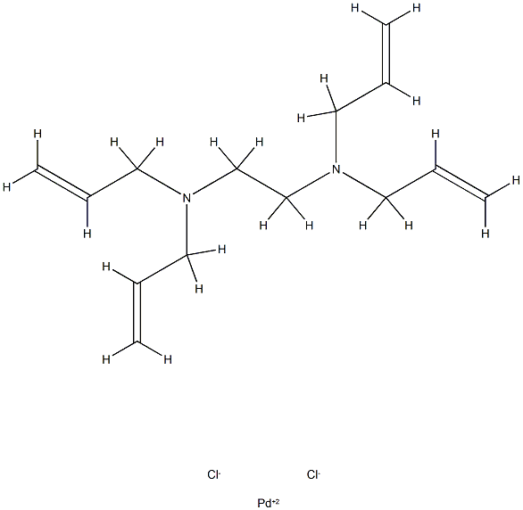 PALLADIUM,DICHLORONNNNTETRA2PROPENYL12ETHANEDIAMINENNSP42 结构式