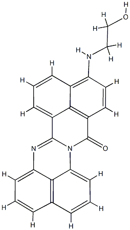 11-[(2-Hydroxyethyl)amino]-14H-benz[4,5]isoquino[2,1-a]perimidin-14-one 结构式