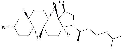 5Α-CHOLESTANE-3Β,15Α-DIOL 结构式