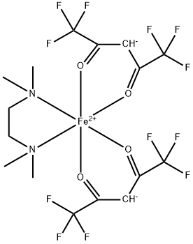 双(六氟乙酰丙酮)(N,N,N',N'-四甲基乙二胺)合铁(II) 结构式