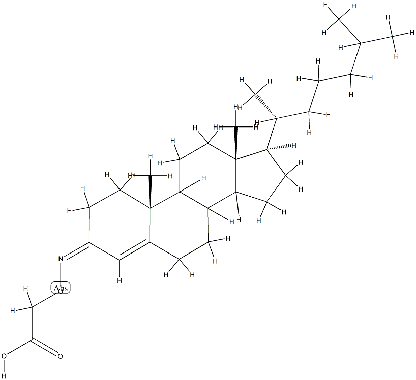 4-cholesten-3-(O-carboxymethyl)oxime 结构式