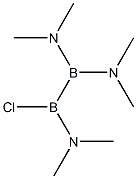 N,N,N',N',N'',N''-Hexamethyl-2-chloro-1,1,2-diborane(4)triamine 结构式
