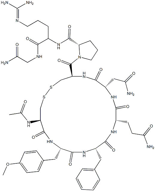 vasopressin, N-acetyl-O-methyl-Tyr(2)-Arg(8)- 结构式