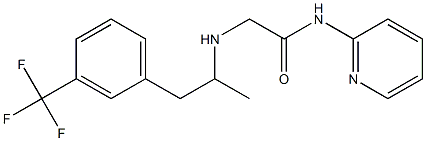 2-(α-Methyl-m-trifluoromethylphenethylamino)-N-(2-pyridinyl)acetamide 结构式