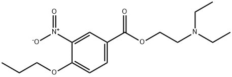 2-[(二乙胺)-3-硝基-4-丙氧基]-苯甲酸乙酯 结构式