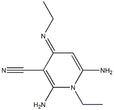 3-Pyridinecarbonitrile,6-amino-1-ethyl-4-(ethylamino)-1,2-dihydro-2-imino-(9CI) 结构式