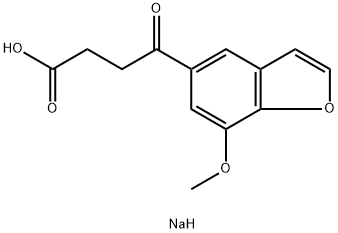 7-Methoxy-γ-oxo-5-benzofuranbutyric acid sodium salt 结构式