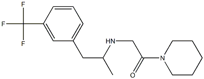 (α-Methyl-m-trifluoromethylphenethylaminomethyl)piperidino ketone 结构式