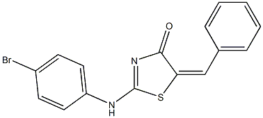 5-benzylidene-2-[(4-bromophenyl)imino]-1,3-thiazolidin-4-one 结构式