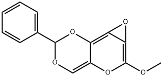 2-Methoxy-6-phenyloxireno[4,5]pyrano[3,2-d][1,3]dioxin 结构式