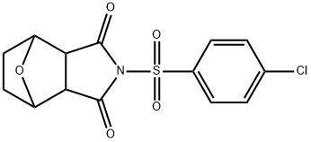 N-(p-Chlorophenylsulfonyl)-7-oxabicyclo[2.2.1]heptane-2,3-dicarbimide 结构式