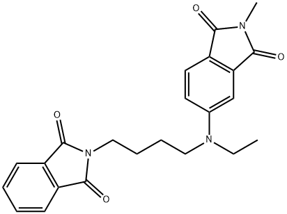 4-{N-ETHYL-N-[4-(N-PHTHALIMIDO)BUTYL]AMINO}-N-METHYLPHTHALIM 结构式