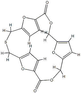 3,10,22,23,24-Pentaoxa-17-thiatetracyclo[17.2.1.15,8.112,15]tetracosa-5,7,12,14,19,21(1)-hexene-2,11-dione 结构式