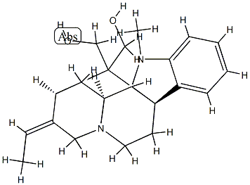 1,2-Dihydro-17-hydroxy-1-methylakuammilan-16-methanol 结构式