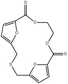 10,13,18,19-Tetraoxa-3-thiatricyclo[13.2.1.15,8]nonadeca-5,7,15,17(1)-tetrene-9,14-dione 结构式