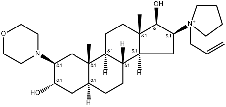 PyrrolidiniuM, 1-[(2β,3α,5α, 16β,17β)-3,17-dihydroxy-2-(4-Morpholinyl)androstan-16-yl]-1-(2-propenyl)- 结构式