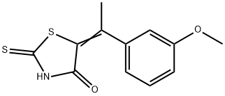 5-(3-Methoxy-α-methylbenzylidene)-2-thioxothiazolidin-4-one 结构式